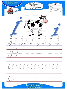 Çocuklar İçin Sesler Çizgi Çalışmaları Çalışma Sayfaları 